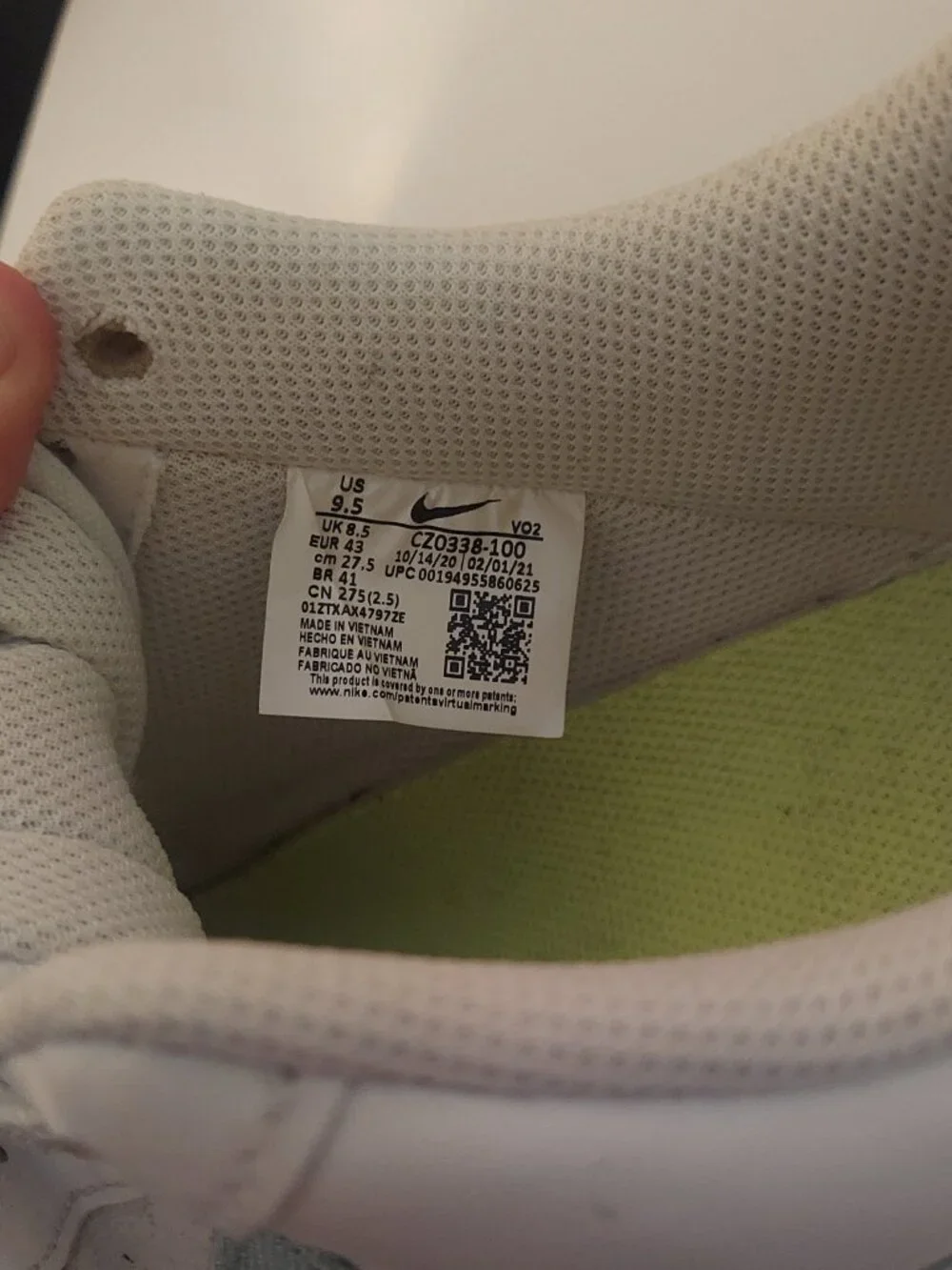 Nike Air Force 1s, Indigo colorway (2021), size 9.5